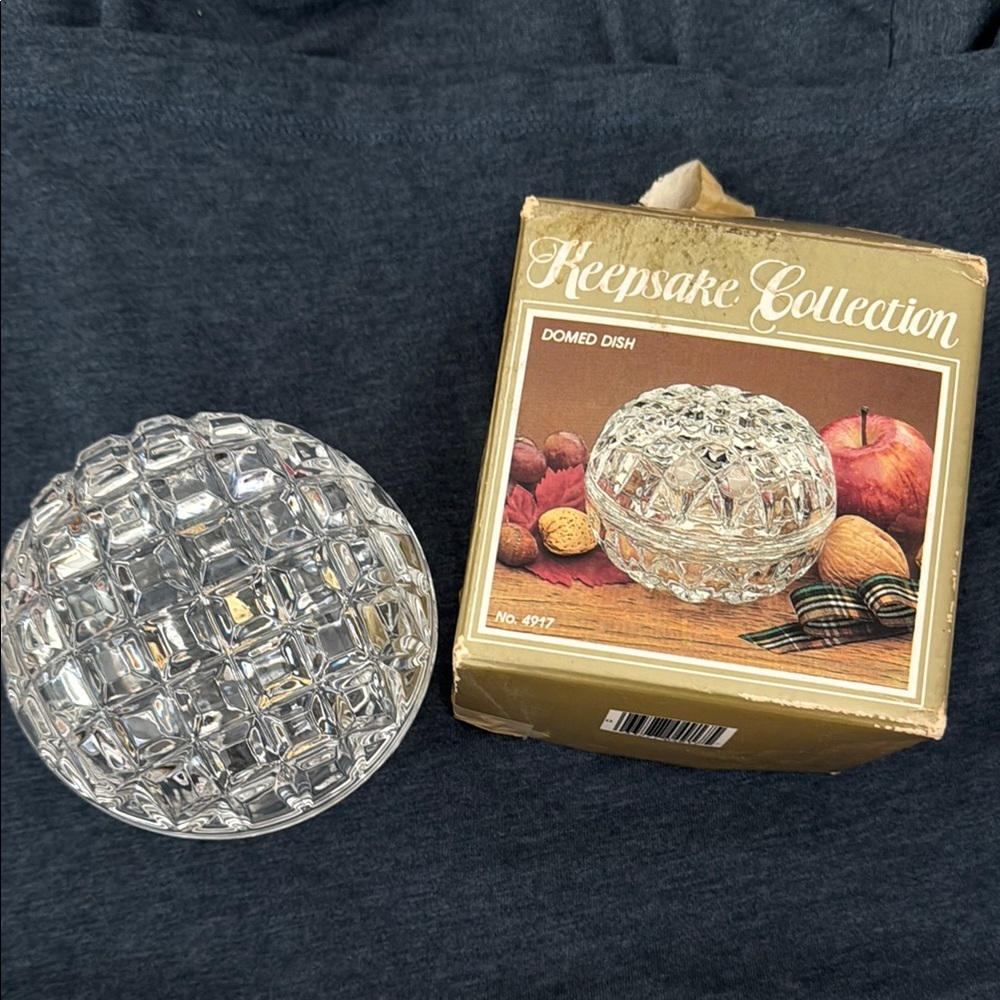 Vintage Domed Crystal Dish made in Yugoslavia